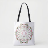 Kerstfeestdag Mandala Elegant Custom Floral Tote Bag (Voorkant)