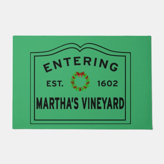 Kerstfeestdag massachusetts van Martha's wijnwerf Deurmat (Voorkant)