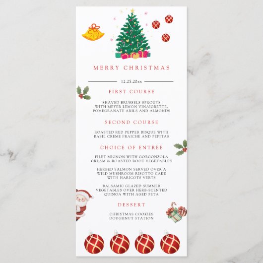 Kerstfeestdag Menu (Voorkant)