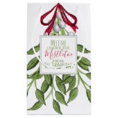 Kerstfeestdag Merry Mistletoe Cute Whimsical Klein Cadeauzakje (Achterkant)