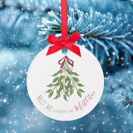 Kerstfeestdag Merry Mistletoe Cute Whimsical Ornament