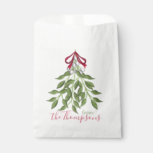 kerstfeestdag: Merry Mistletoe Whimsical Bedankzakje (Voorkant)