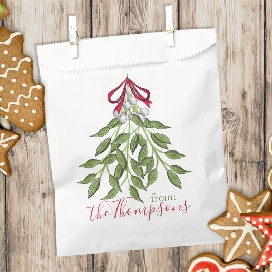 kerstfeestdag: Merry Mistletoe Whimsical Bedankzakje