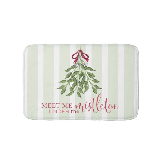 Kerstfeestdag Merry Mistletoe Whimsical Fun Badmat (Voorkant)