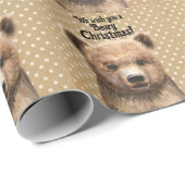 Kerstfeestdag met Beer Cadeaupapier (Rol Hoek)
