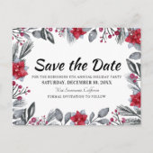 kerstfeestdag met behoud van de datum aankondigingskaart (Voorkant)