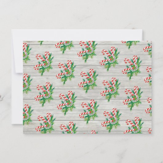 Kerstfeestdag met cowboy-draagtas kaart (Achterkant)