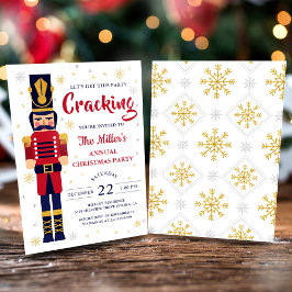 Kerstfeestdag met de Rode Gold Nutkraker Kaart