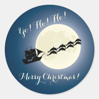 kerstfeestdag met Dolphins Ronde Sticker