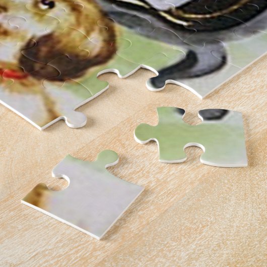 kerstfeestdag met een  bakmeisje legpuzzel (Zijkant)