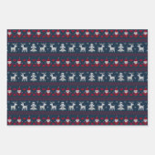 kerstfeestdag met een gevlekte trui inpakpapier vel (Voorkant)