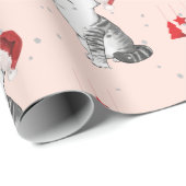 Kerstfeestdag met een kaartenpatroon cadeaupapier (Rol Hoek)