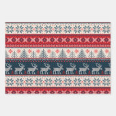 kerstfeestdag met een nit patroonpatroon naar noor inpakpapier vel (Voorkant 3)