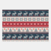 kerstfeestdag met een nit patroonpatroon naar noor inpakpapier vel (Voorkant)