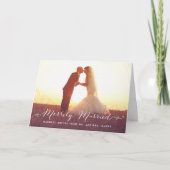 Kerstfeestdag met een prettig huwelijk feestdagen kaart (Voorkant)