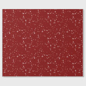 Kerstfeestdag met een roodminimalistische sneeuwvl cadeaupapier (Vlak)