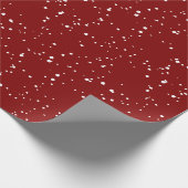 Kerstfeestdag met een roodminimalistische sneeuwvl cadeaupapier (Hoek)