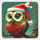 kerstfeestdag met een tint vierkante sticker (Voorkant)