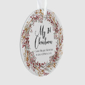 kerstfeestdag met eerste kerstfoto ornament (voorkant)