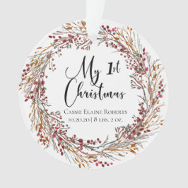 kerstfeestdag met eerste kerstfoto ornament