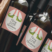 Kerstfeestdag met Elf Legs Wijn Etiket