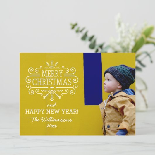 kerstfeestdag met feestdag met feestdag feestdagenkaart (Staand voorkant)