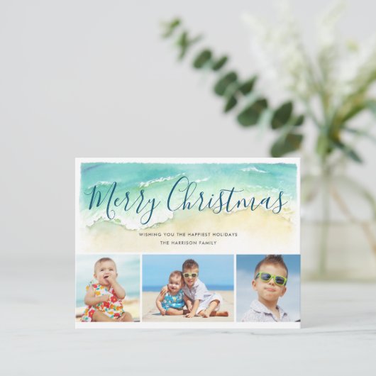 Kerstfeestdag met feestdag voor kerstfeestelijke f briefkaart (Staand voorkant)