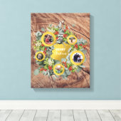 kerstfeestdag met fotocollage canvas afdruk (Insitu (Houten vloer))