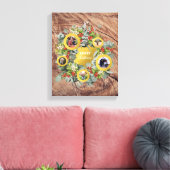 kerstfeestdag met fotocollage canvas afdruk (Insitu (Woonkamer))