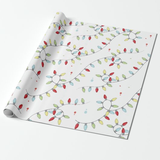 kerstfeestdag met gevierde kleuren cadeaupapier (Uitgerold)