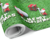 Kerstfeestdag met Golf en kerstbal Cadeaupapier (Rol Hoek)