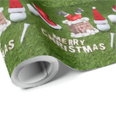 Kerstfeestdag met Golf en kerstbal Cadeaupapier (Rol Hoek)