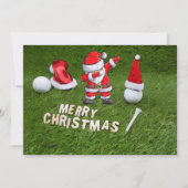 Kerstfeestdag met Golf en kerstbal Feestdagenkaart (Voorkant)