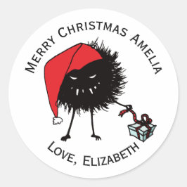 kerstfeestdag met Gothic-etiket met onmiddellijke Ronde Sticker