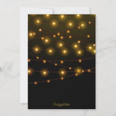 kerstfeestdag met gouden kerstdagen kaart (Achterkant)