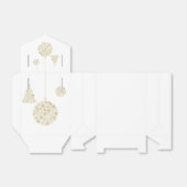 kerstfeestdag met gouden sierfeestdag bedankdoosjes (Uitgevouwen)