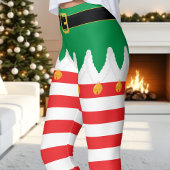 Kerstfeestdag met groene en rode streep leggings