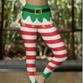 Kerstfeestdag met groene en rode streep leggings