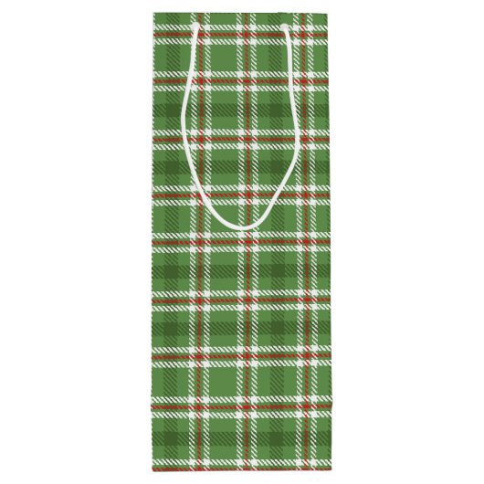 kerstfeestdag met groene feestdag wijn cadeautas (Achterkant)