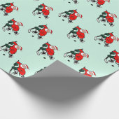Kerstfeestdag met hoge frequentie cadeaupapier (Hoek)