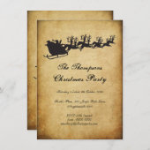  kerstfeestdag met hoge rendieren kaart (Voorkant / Achterkant)