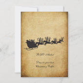  kerstfeestdag met hoge rendieren kaart (Achterkant)