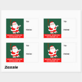 kerstfeestdag met honkbal cadeautjes Labels (Vel)