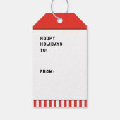 kerstfeestdag met honkbal cadeautjes Labels Cadeaulabel (Achterkant)