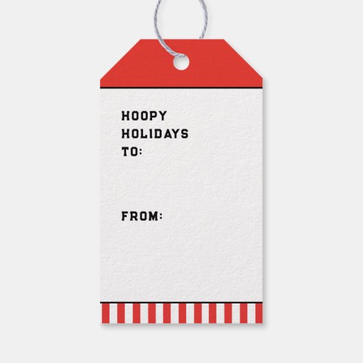 kerstfeestdag met honkbal cadeautjes Labels Cadeaulabel (Achterkant)