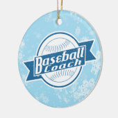 Kerstfeestdag met honkbal-lak keramisch ornament (Links)