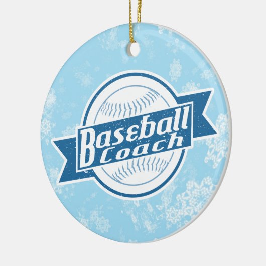 Kerstfeestdag met honkbal-lak keramisch ornament (Links)