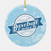 Kerstfeestdag met honkbal-lak keramisch ornament (Achterkant)