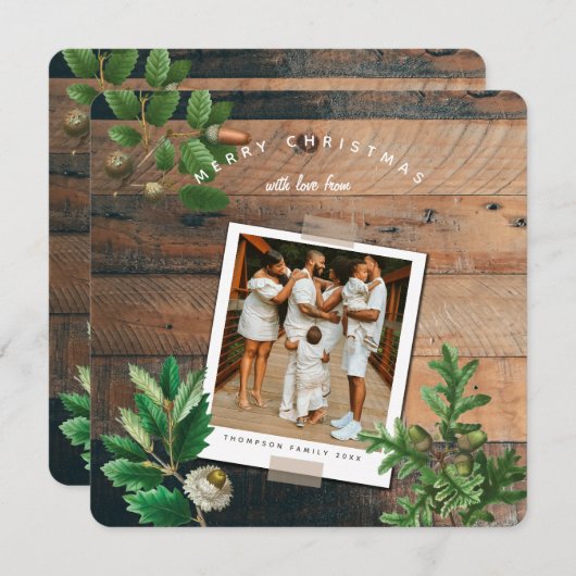 kerstfeestdag met houthakker (Voorkant / Achterkant)