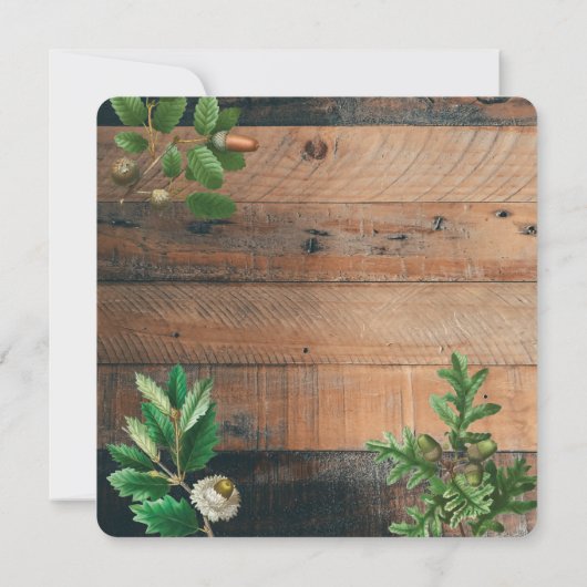 kerstfeestdag met houthakker (Achterkant)